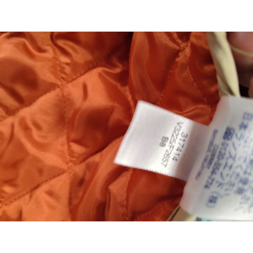 Lands End Women XL Tan Puffer Vest Lightweight Quilted Nylon Zip Gilet Jacket - Picture 11 of 12